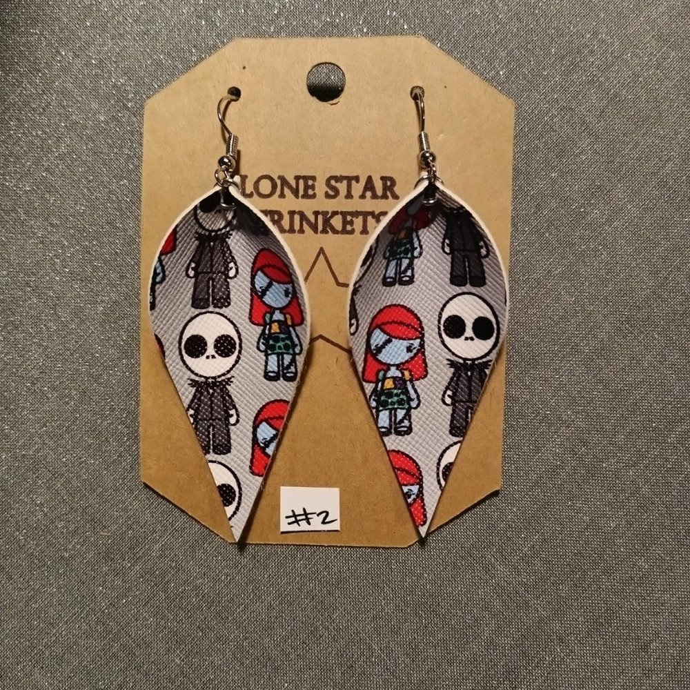 Jack and Sally #2 Nightmare Before Christmas Earrings
